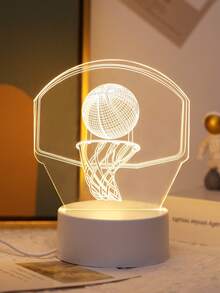 1個籃球造型LED 3D裝飾檯燈，籃球運動員桌面裝飾夜燈，臥室床頭裝飾籃球圖案照明夜燈，籃球運動愛好者禮物，適合作為聖誕禮物送給朋友 - 籃球 - 查看 8