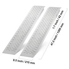 Portable Loading Ramps, 2 Pcs 47.2 X 8.5 In, Durable Aluminum Shed Ramp Set With Anti-Slip Holes, Compact Design And Easy Storage, 880 Lbs Weight Capacity, For ATV, Tractors, Lawn Mowers, Carts - 47.2 X 8.5 In - View 10