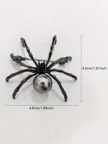 1 pieza Broche de araña grande de moda, adecuado para vestidos, camisas, suéteres, bufandas, chales, abrigos y sombreros - Accesorio de fiesta de la serie clásica elegante minimalista de Halloween - Multicolor - Ver 5