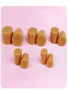 10PCS/3 Pairs/1 Pair High Heel Heel Protector Replacement Heel Tips Accessories Thin Heel Silent Noise Reduction Pads Wear-Resistant Repair Pads Shoe Nail Wear - Apricot - View 4