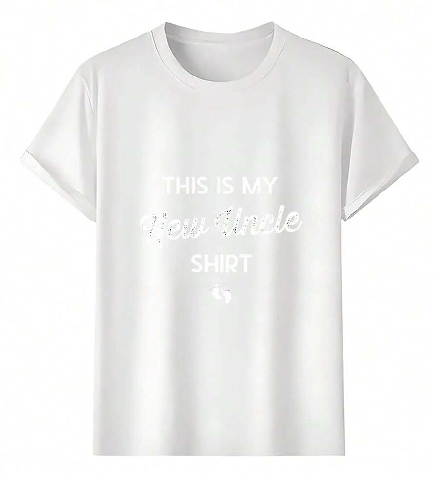 T-Shirts With The Text "This Is My New Relative" - White - View 1
