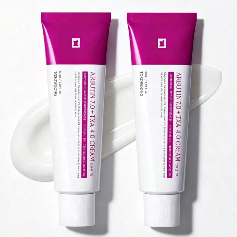 Arbutin 7% + Tranexamic Acid 4% Brightening Cream, 70,000ppm Arbutin, 40,000ppm TXA, Niacinamide & Glutathione, Advanced Dark Spot Corrector For Freckles, Blemishes & Pigmentation, Korean Skin Care, 50ml / 1.69 Fl.Oz. - 2pcs - 查看 1