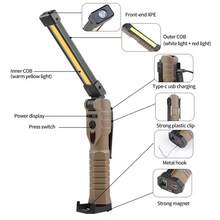 Multifunctional Rechargeable COB Work Light, Foldable LED Inspection Lamp With Magnetic Base, Auto Repair Flashlight For Outdoor & Tent Use, For Camping - Multicolor - View 3