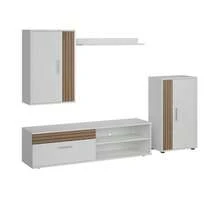 Miroytengo Television Stands & Entertainment Centers - White - Light Wood - View 3