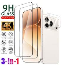 4pcs/Set Compatible With Honor X8d / X9d X7d /400 Smart /600/ 600lite / 600 Pro High Definition Tempered Glass Phone Screen Protector 3D High Definition Phone Camera Protector Protector Pad - Clear - View 9