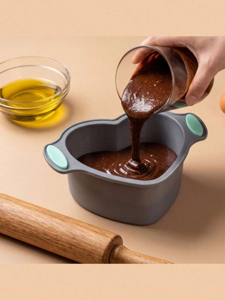 矽膠蕾絲慕斯蛋糕模具，方形溝槽果凍甜點模具，耐熱且易脫模，適用於烘烤麵包、肉捲、布朗尼、蛋糕等 - 查看 4