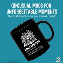 Booktrovert Book Lover Gifts Definition Mug Lectores de libros Regalos Divertida Taza de cermica Novedad Vaso de 11 oz Color Negro - Negro - Ver 2