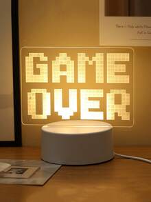1個 Game Time 遊戲造型 LED 3D 裝飾桌燈，電競房桌面裝飾小夜燈，臥室床頭裝飾籃球圖案照明夜燈，手機遊戲愛好者禮物，適合作為活動紀念禮物送給朋友 - 遊戲 - 查看 9
