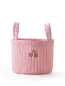 Quilted Diaper Bag Diaper Storage Bag For Boys And Girls,Embroider Bear Nappy Storage Basket,Two Size Diaper Storage Case Baby Items,NewBorn Essential - Multicolor - View 12