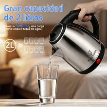 2L Hervidor de Agua Eléctrico Tetera de Acero Inoxidable, Calentamiento Rápido con Apagado Automático, Ideal para Té, Café y Uso Diario en la Cocina - Tipo de Enchufe A USA (110-127V) - Ver 5