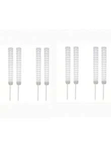 2/4/8pcs Stackable Plant Climbing Trellis, Plastic Hollow Moss Pole, Potted Garden Vine Plant Support Stake - White 3 - View 6
