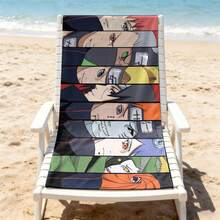 Naruto Akatsuki Group Character Print Quick Dry Microfiber Beach Towel - A - View 2