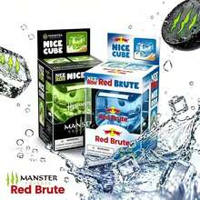 Monster Energy Red Bull IP 聯名冰塊擠壓玩具，透明蘇打色方形壓力球，男孩桌面軟橡膠紓壓玩具，多款款式與顏色，隨機發貨 - 彩色 - 查看 1