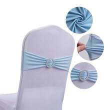 10pcs Green Stretch Chair Covers - Bow Tie Design, Elastic Chair Slipcovers With Clips And Buckles, Easy Installation Without Fixing, Washable And Reusable, Suitable For Weddings, Engagements, Parties, Banquets, Birthdays, Graduations And Other Celebrations - Multicolor - View 22