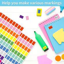 10 Sheets Colorful Categorized Index Label Stickers 16X21.5cm Waterproof Easy-Tear Self-Adhesive Name Labels Office Stationery Marking Stickers - Index Labels - View 4