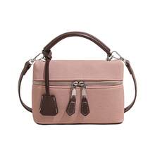 New Hand-Held Box Bag, Minimalist Fashionable Shoulder & Crossbody Bag - Pink - View 7