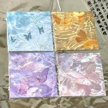 4pcs The Dream Butterfly Notes Are Sticky. They Feature A Romantic, Fresh And Beautiful Landscape. They Are Ideal For Student Note-Taking,Back To School Supplies - one-size - View 5