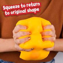1pc Cheese Squeeze Toy With Realistic Bread Texture, Slow Rebound TPR Shell, Perfect As Birthday, Christmas, Halloween, Easter Gift Idea - Multicolor - View 2