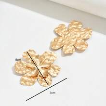 1 Pair Fashionable Elegant Exaggerated Personalized Metal Style Double Layer Flower Shaped Women's High-End Stud Earrings - Yellow Gold - View 5