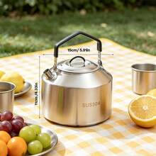 1Pc 1.5L Water Kettle With Black Handle, Large Capacity Portable Water Jug For Indoor Daily Drinking And Outdoor Carrying - View 3