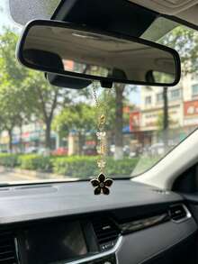 1個可愛櫻花汽車吊飾附蝴蝶吊飾，閃亮水晶後視鏡吊墜，汽車內飾裝飾配件 - 花朵蝴蝶 - 查看 15