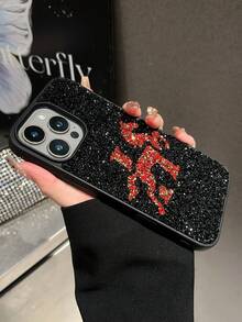 1pc Red Letter H Skin-Feel Shockproof 2-In-1 Phone Case Compatible With 17promax/16plus/15pro/14/13 - Red - View 5