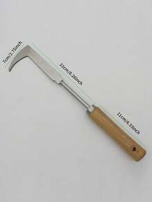 Ergonomic Manual Weeding Tool With Wooden Handle And Pure Metal Blade, Suitable For Lawn Trimming And Crack Cleaning - A - View 10