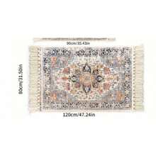 1pc Vintage White Tassel Rug, Decorative Carpet, Bedroom Decor, Small Rug, Carpet, Home Decor, Living Room Carpet, Living Room Small Rug, Bedroom Rug, Living Room Home Decor, Outdoor Rug, Washable Rug - Multicolor - View 13