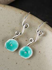 Country Natural Women's Contrast Enamel Flower Earrings, Suitable For Outdoor Travel Or Weekend Casual Wear, Novel Design, Showcases Gentle Elegant, Versatile Vacation Fashion Accessory For Women - Multicolor - View 2