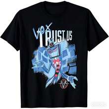 Camiseta unisex icónica de Vox - Adecuada para artículos de fan de Ha Zbin Hotel, camiseta casual de cuello redondo con estampado icónico, tallas M-XL, ropa lavable a máquina. - Negro - Ver 1