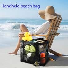 Large Capacity Beach Bag, Mesh Toy Swimming Bag, Multi-Functional Travel Tote Shoulder Beach Bag, Mesh Swimming Bag, Suitable For Swimming, Beach Water Play, Swimwear, Item Storage Bag - Multicolor - View 2