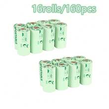 Vest-Style Corn Starch Pet Waste Bags, Compostable Small Dog Poop Bags, 10pcs/Roll - Mint Green - View 12