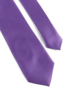 ZLQ&GOU 1PC Men's Solid Color Diagonal Stripe Business Formal Necktie, Neck Accessory Suitable For Party, Vacation, Work, Wedding, Slim Fit Narrow 6cm Tie,Halloween - Lilac Purple - View 3