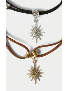 Noxbound New Vintage American Style Multi-Layer Necklace, Sweet & Cool Clavicle Chain, Fashion Sweater Chain - Sun - View 3