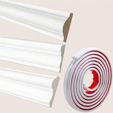 1 Roll Of Elegant Self-Adhesive Pvc Decorative Strips ,Wall Decorative Lines- Flexible And Bendable,Wall Edge Decoration For Walls, Floors And Cabinets - A - View 9