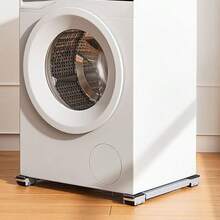 Heavy-Duty Home Appliance Moving Solution! Adjustable Refrigerator And Washing Machine Lifting Base, 800 Lbs Load Capacity, 24 Silent Caster Wheels With Locking Function + Expandable Bracket, Convenient For Moving Home Appliances, Furniture, Etc. - Grey - View 7