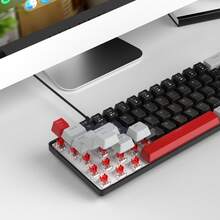60% MageGee -BOX Mechanical Keyboard, Red Switch, 68 Keys, Adjustable LED Backlight, Translucent Keycaps, Portable Mini Layout Gaming Keyboard, Comfortable Typing, Suitable For Laptop, PC - View 10