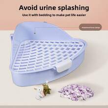 Khay vệ sinh góc lưng cao chống văng cho thú cưng nhỏ như thỏ, chuột lang, mèo con, chó con, nhiều kích cỡ tùy chọn - Một cỡ - Xem 7