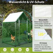 Run With Safety Lock And Waterproof PE Cloth, Metal Small Animal Enclosure For Chickens, Rabbits And Other Small Animals - 1*1+2m - View 4
