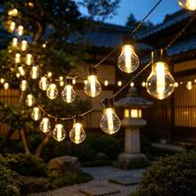 1入 30/20/10LED 太陽能串燈,暖白色 LED 戶外仙女燈,8 種閃爍模式,IP65 防水,適用於露台、花園、後院、門廊裝飾照明、派對與氛圍燈光 - 燈泡燈串 - 查看 6