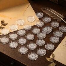 25入透明樹枝圖案蠟封貼紙，自黏式蠟封貼紙，適用於禮物、婚禮邀請函信封封口 - 樹枝 - 查看 10