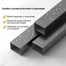 Base De Cama Individual De Metal Para Dormitorio Pequeño - Negro - Ver 6