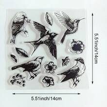 Clear Silicone Stamps Vintage Floral Background Scenery & Country Manor Bird Flower Patterns For DIY Junk Journal Scrapbook & Photo Album Crafts - Nature - View 41