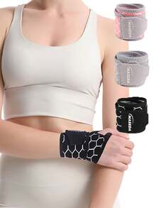 1pc Adjustable Sports Fitness Badminton Yoga Elastic Lightweight Wristband - Multicolor - View 1