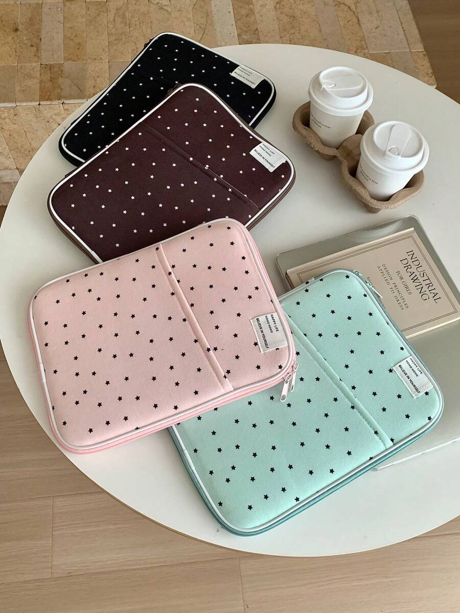Korean Style Star Laptop Bag, Compatible With IPad 10/11 Inches, Tablet Storage Bag, 13/14 Inch Laptop Protective Case Inner Bag