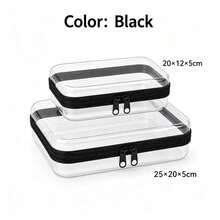 Best-Selling PVC Zipper Toy Storage Box, White Transparent Bag, Clear Hard Stackable Toy Organizer, Home Storage Box, Multi-Purpose Clear Storage Bag, Also Suitable For Clothing Storage, Fully Functional Storage Bag, Suitable For Travel, Back To Scho - Multicolor - View 5