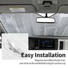1pc Car Windshield Sun Shade, Foldable Windshield Sun Shade, Ultimate UV Protection For Car Interior, Foldable Car Front Window Cover, Universal Car Accessories Sun Heat UV Shade Protector For Car SUV Truck - Sunshade - View 9