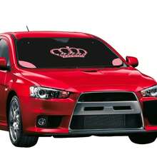 1pc Fashionable Simple Printed Car Sunshade, Made Of Polyester Fiber, Easy To Install, Suitable For Various Car Models, Car Decor With Heat Insulation And Privacy Protection, Keeps Your Car Cool, Foldable For Easy Storage - A - View 4