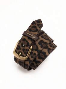 1pc Classic Buckle PU Leather Leopard Print Women's Belt, Suitable For Jeans - BH1158 - View 11