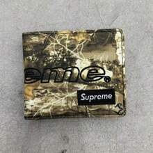 Supreme Cordura Wallet | 2026 Authentic Premium Waterproof Nylon Bifold Short Purse | Woven Box Logo Coin Card Holder Bag Black Camo OSFA - Khaki - View 3